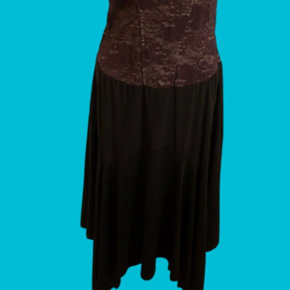 Va va Voom Brown Dress with Lace Bodice Fits XS - Picture 2 of 2